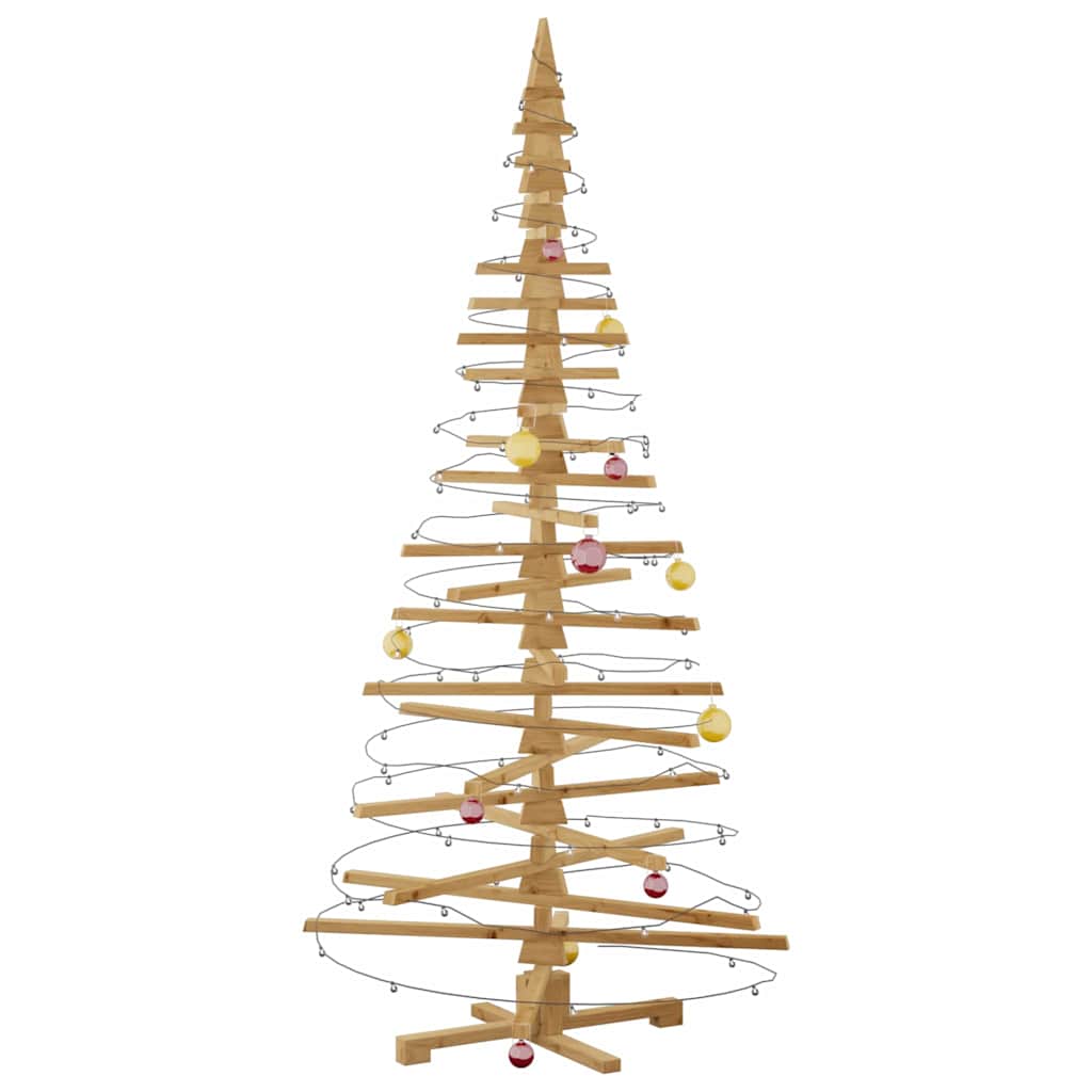 Albero di Natale in legno Marrone 210 cm Legno di pino massello 42016702