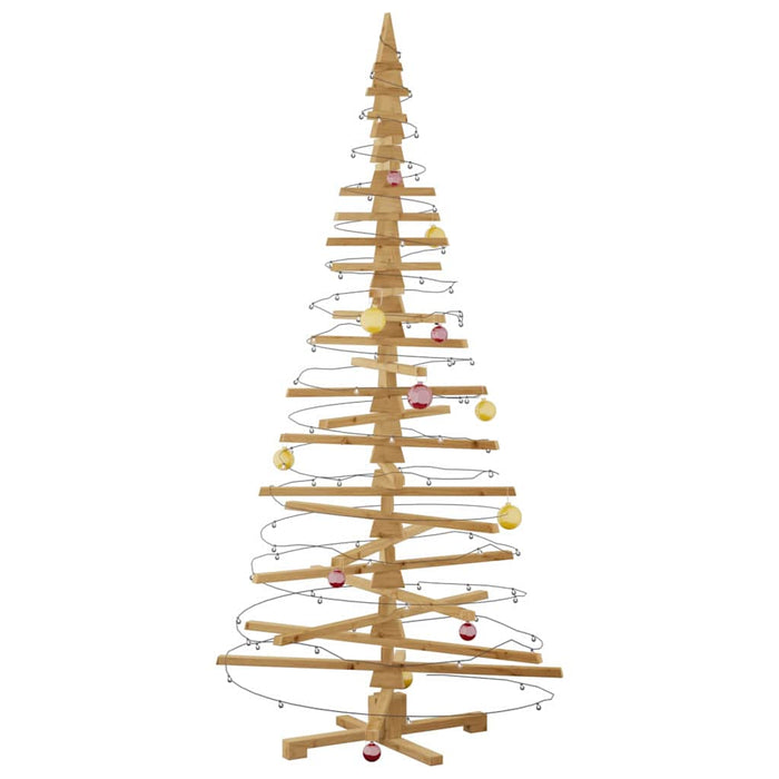 Albero di Natale in legno Marrone 210 cm Legno di pino massello 42016702