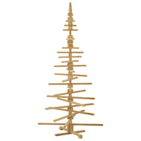Albero di Natale in legno Marrone 210 cm Legno di pino massello 42016702