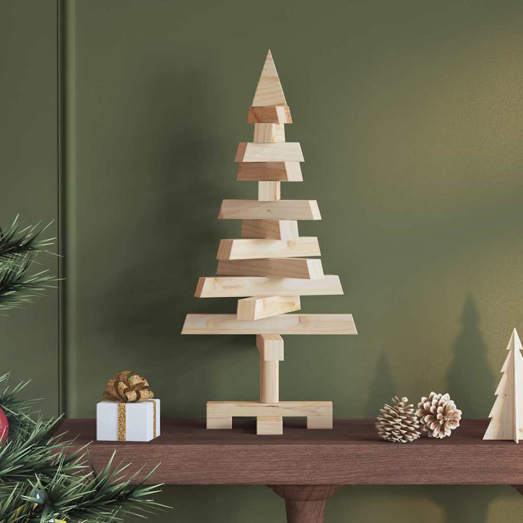 Alberi di Natale Naturale 60 cm Legno di pino massello 42016703