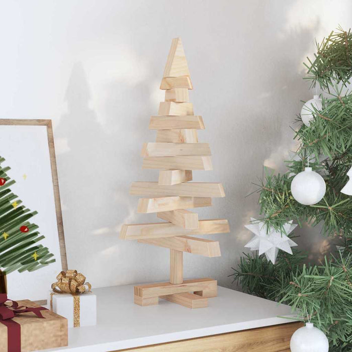 Alberi di Natale Naturale 60 cm Legno di pino massello 42016703