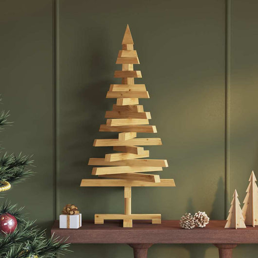 Alberi di Natale Marrone 90 cm Legno di pino massello 42016710