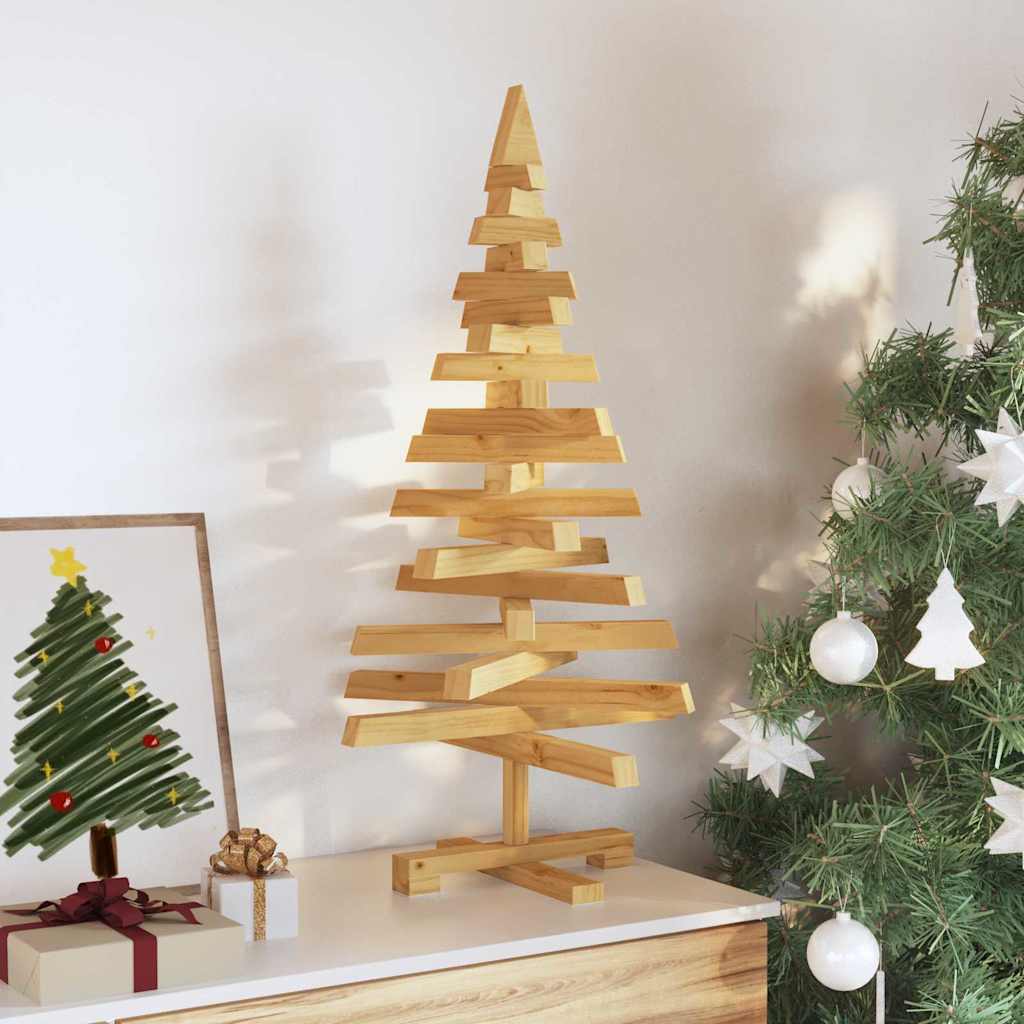 Alberi di Natale Marrone 90 cm Legno di pino massello 42016710