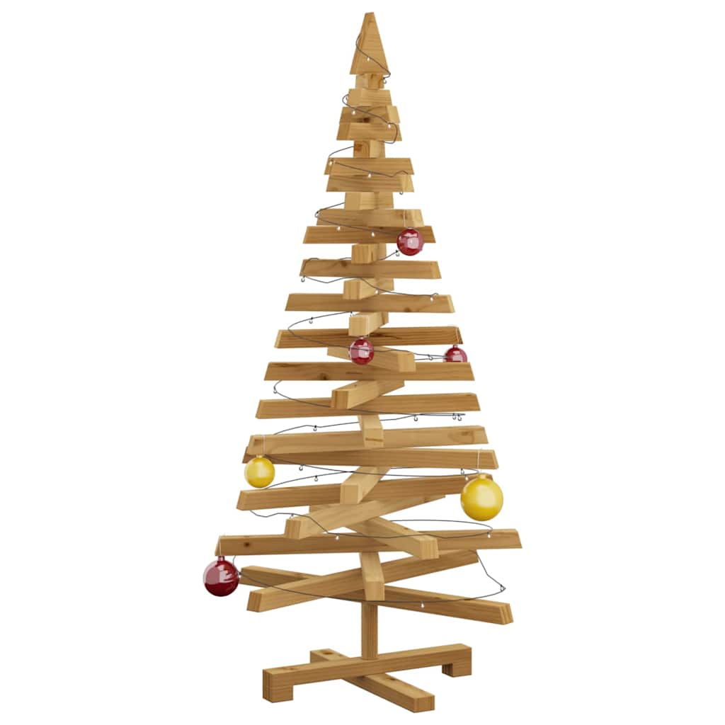 Alberi di Natale Marrone 120 cm Legno di pino massello 42016711