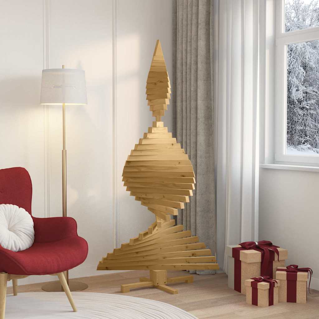 Alberi di Natale Marrone 180 cm Legno di pino massello 42016713