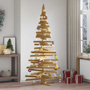 Alberi di Natale Marrone 210 cm Legno di pino massello 42016714