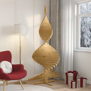 Alberi di Natale Marrone 210 cm Legno di pino massello 42016714
