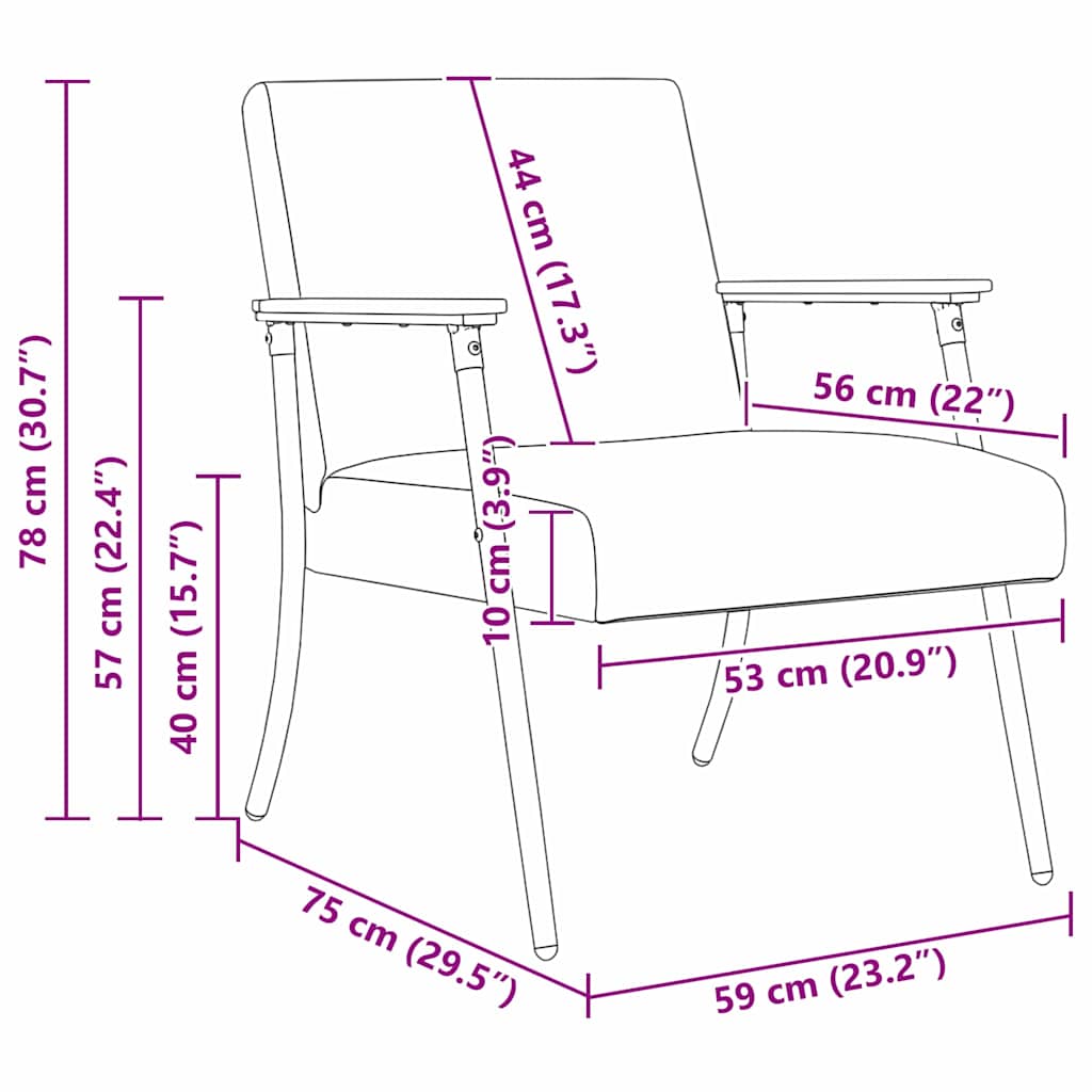 poltrona Talpa 59 x 75 x 78 cm Tessuto 42017667