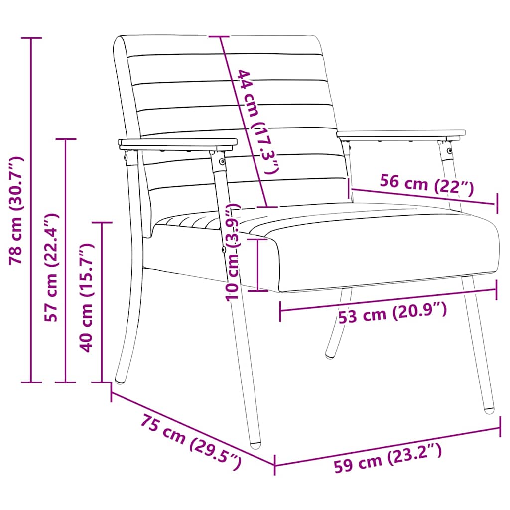 poltrona Crema 59 x 75 x 78 cm Tessuto 42017676