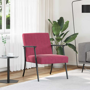 poltrona Rosso Vino 59 x 75 x 78 cm Velluto 42017684