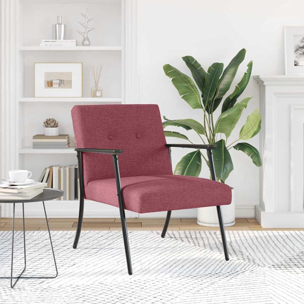 poltrona Rosso Vino 59 x 75 x 78 cm Tessuto 42017693