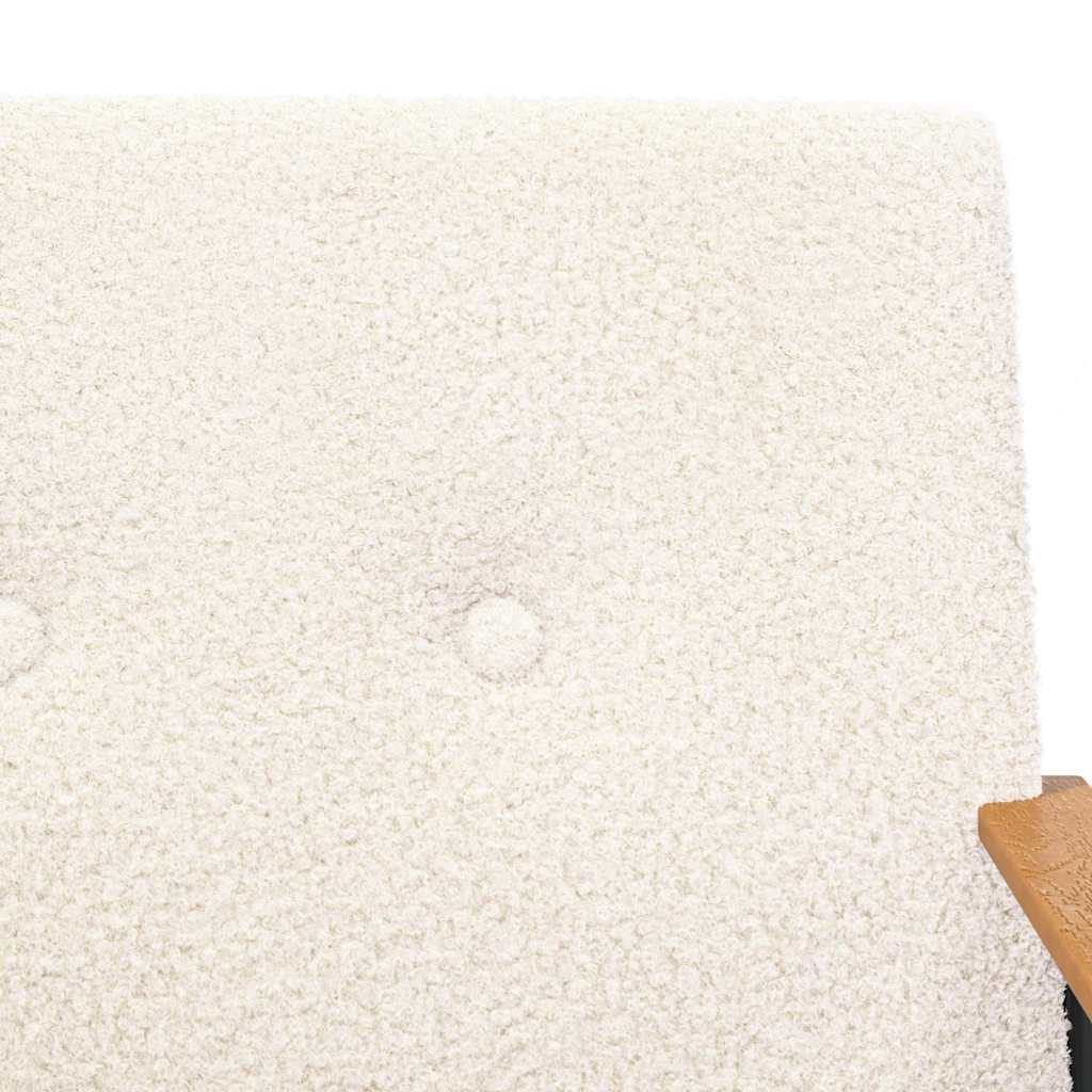 poltrona Crema 59 x 75 x 78 cm Tessuto simile alla lana ricci 42017699