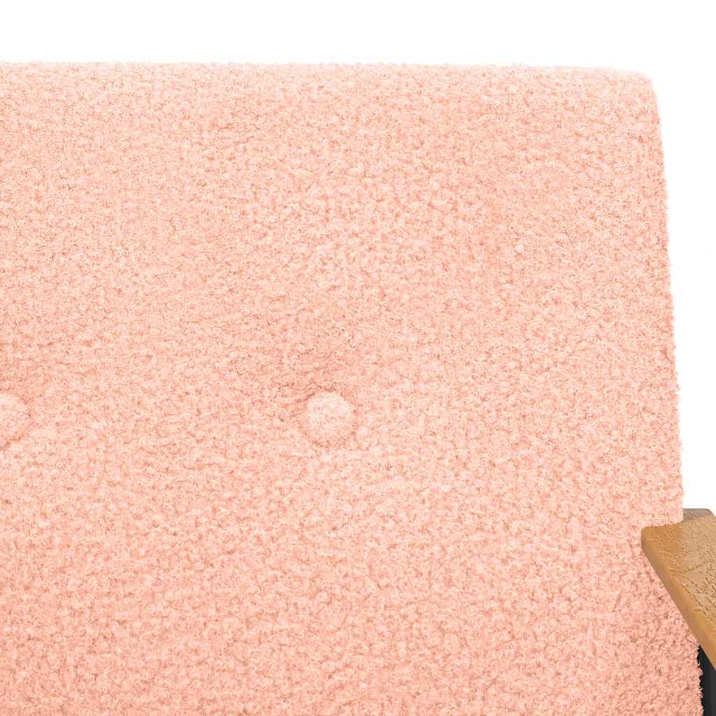 poltrona Rosa 59 x 75 x 78 cm Tessuto simile alla lana ricci 42017700