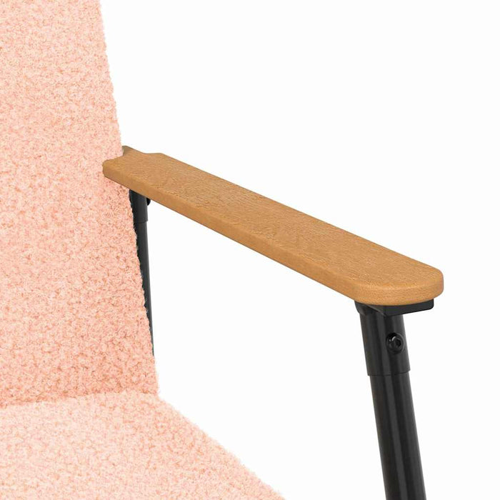 poltrona Rosa 59 x 75 x 78 cm Tessuto simile alla lana ricci 42017700