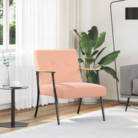 poltrona Rosa 59 x 75 x 78 cm Tessuto simile alla lana ricci 42017700