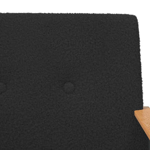 poltrona Nero 59 x 75 x 78 cm Tessuto simile alla lana ricci 42017702