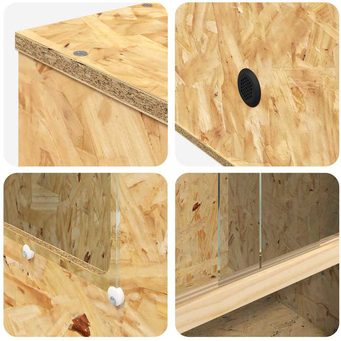 Terrario Marrone 50 x 50 x 80 cm OSB 876733