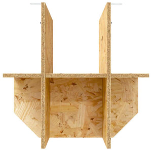 Base per Terrario con lo scaffale Marrone 40 x 40 x 50 cm OSB 876738