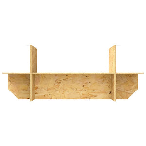 Base per Terrario con lo scaffale Marrone 100 x 40 x 50 cm OSB 876740