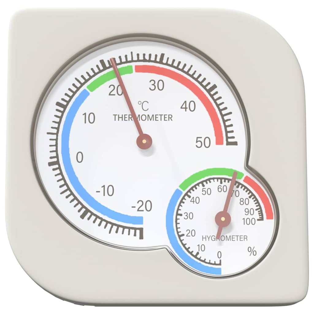 Igrometro Termo Bianco 7,5 x 7,5 x 1,2 cm ABS 876742