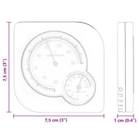 Igrometro Termo Bianco 7,5 x 7,5 x 1,2 cm ABS 876742