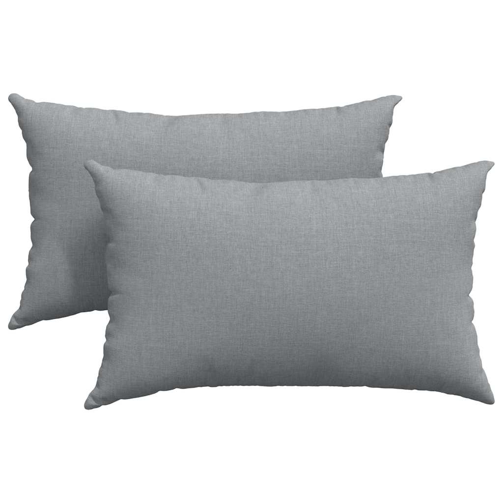 Cuscini da Divano 2 pz-Set di 2 Cuscini per Sofa Grigio chiaro 50 x 30 cm Tessuto 156120