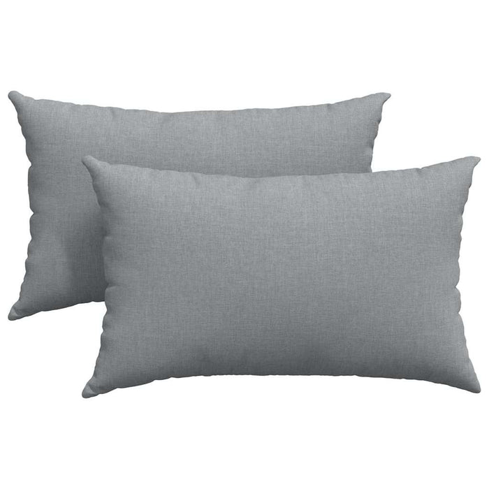 Cuscini da Divano 2 pz-Set di 2 Cuscini per Sofa Grigio chiaro 50 x 30 cm Tessuto 156120