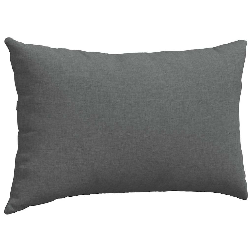 Cuscini da Divano 2 pz-Set di 2 Cuscini per Sofa Grigio scuro 50 x 30 cm Tessuto 504018