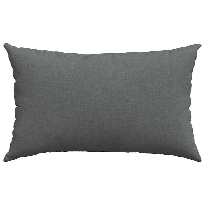 Cuscini da Divano 2 pz-Set di 2 Cuscini per Sofa Grigio scuro 50 x 30 cm Tessuto 504018
