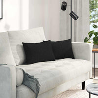 Cuscini da Divano 2 pz-Set di 2 Cuscini per Sofa Nero 50 x 30 cm Tessuto 150979