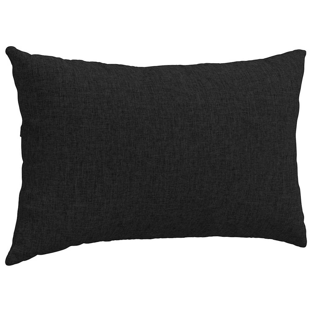 Cuscini da Divano 2 pz-Set di 2 Cuscini per Sofa Nero 50 x 30 cm Tessuto 150979