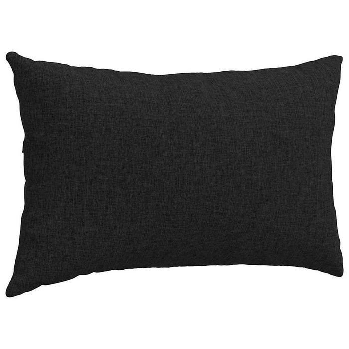 Cuscini da Divano 2 pz-Set di 2 Cuscini per Sofa Nero 50 x 30 cm Tessuto 150979