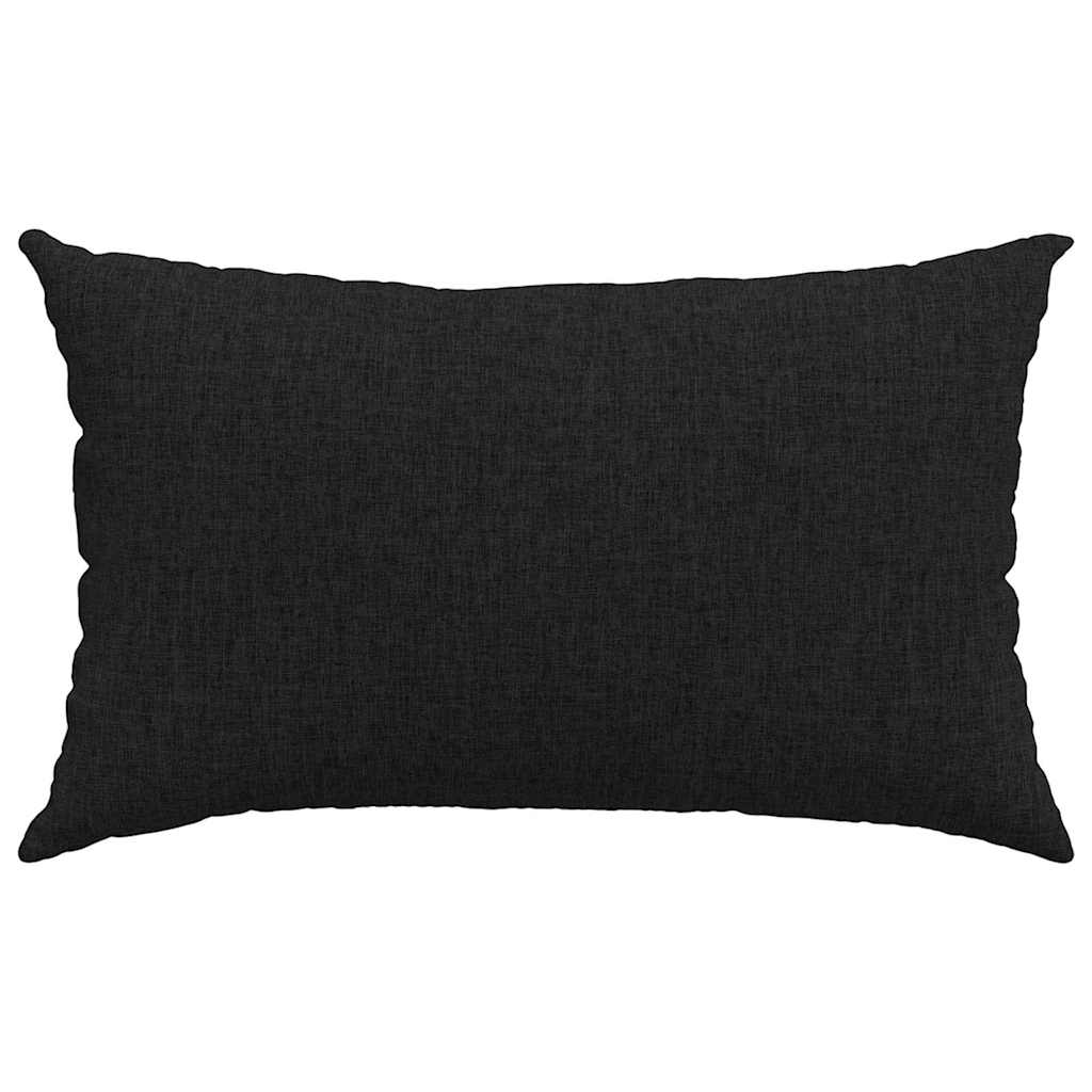 Cuscini da Divano 2 pz-Set di 2 Cuscini per Sofa Nero 50 x 30 cm Tessuto 150979