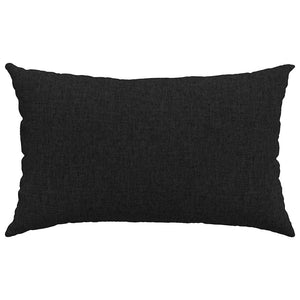 Cuscini da Divano 2 pz-Set di 2 Cuscini per Sofa Nero 50 x 30 cm Tessuto 150979
