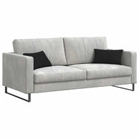 Cuscini da Divano 2 pz-Set di 2 Cuscini per Sofa Nero 50 x 30 cm Tessuto 150979