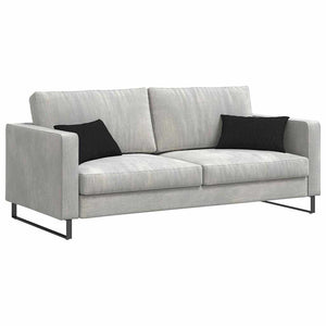 Cuscini da Divano 2 pz-Set di 2 Cuscini per Sofa Nero 50 x 30 cm Tessuto 150979