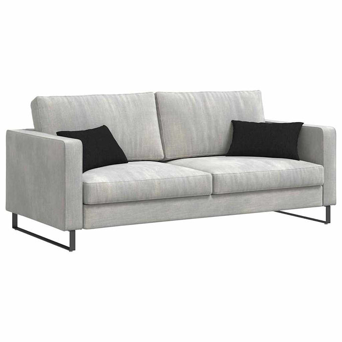 Cuscini da Divano 2 pz-Set di 2 Cuscini per Sofa Nero 50 x 30 cm Tessuto 150979