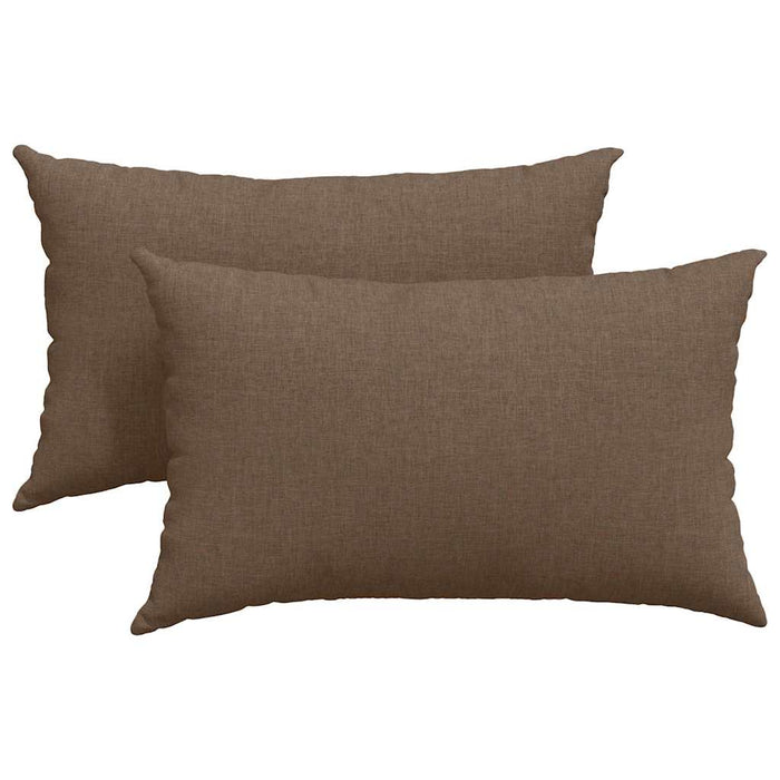 Cuscini da Divano 2 pz-Set di 2 Cuscini per Sofa Marrone 50 x 30 cm Tessuto