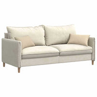 Cuscini da Divano 2 pz-Set di 2 Cuscini per Sofa Crema 50 x 30 cm Tessuto 907905