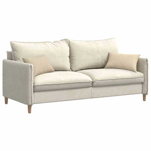 Cuscini da Divano 2 pz-Set di 2 Cuscini per Sofa Crema 50 x 30 cm Tessuto 907905