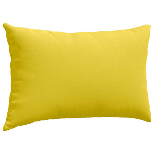 Cuscini da Divano 2 pz-Set di 2 Cuscini per Sofa Giallo Chiaro 50 x 30 cm Tessuto