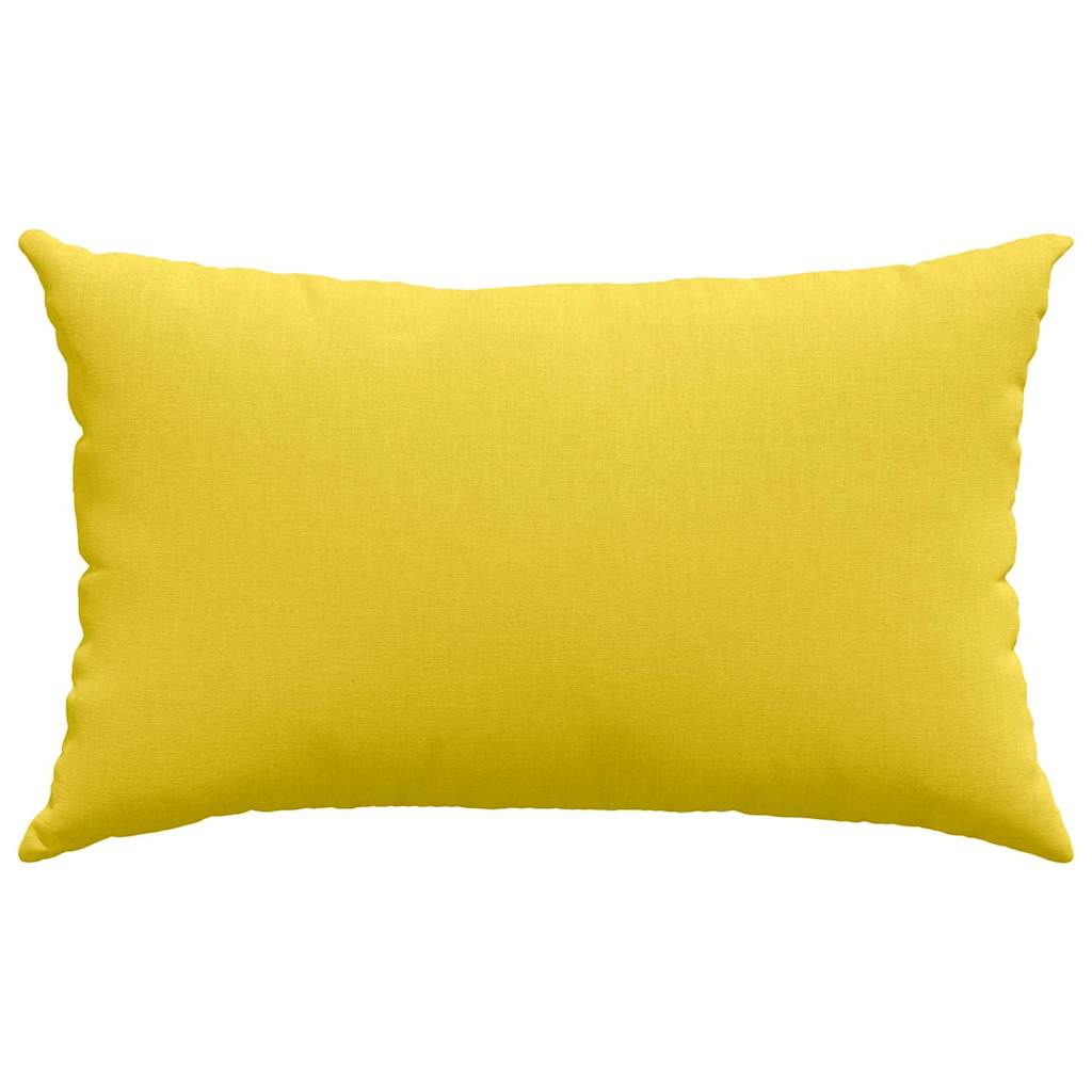 Cuscini da Divano 2 pz-Set di 2 Cuscini per Sofa Giallo Chiaro 50 x 30 cm Tessuto