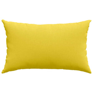 Cuscini da Divano 2 pz-Set di 2 Cuscini per Sofa Giallo Chiaro 50 x 30 cm Tessuto