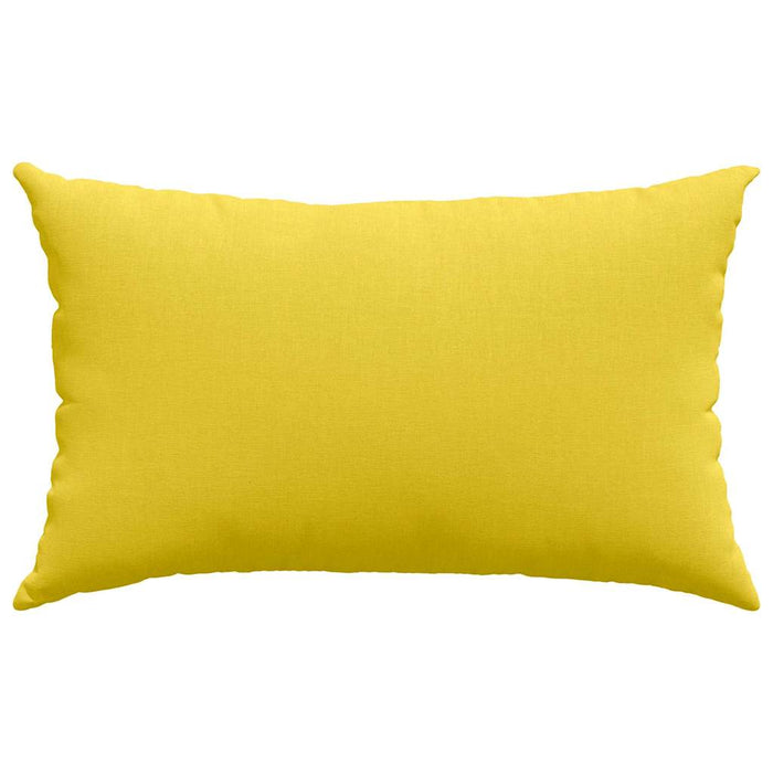 Cuscini da Divano 2 pz-Set di 2 Cuscini per Sofa Giallo Chiaro 50 x 30 cm Tessuto
