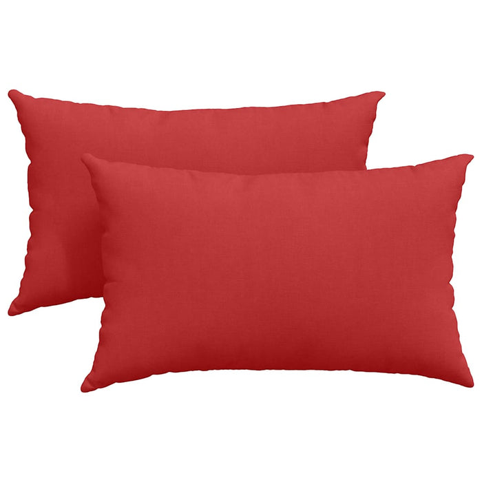 Cuscini da Divano 2 pz-Set di 2 Cuscini per Sofa Rosso 50 x 30 cm Tessuto