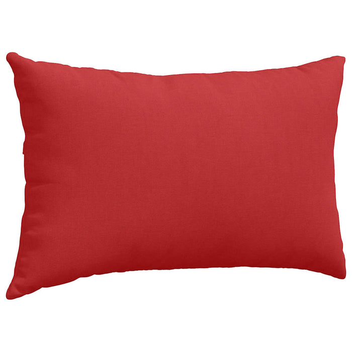Cuscini da Divano 2 pz-Set di 2 Cuscini per Sofa Rosso 50 x 30 cm Tessuto
