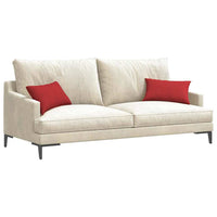 Cuscini da Divano 2 pz-Set di 2 Cuscini per Sofa Rosso 50 x 30 cm Tessuto