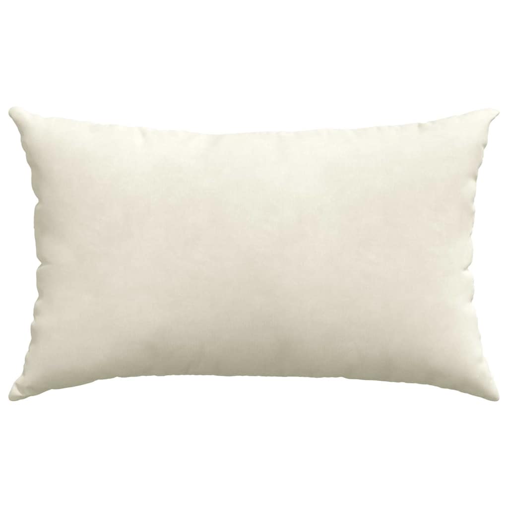 Cuscini da Divano 2 pz-Set di 2 Cuscini per Sofa Crema 50 x 30 cm Tessuto in Cords 553297