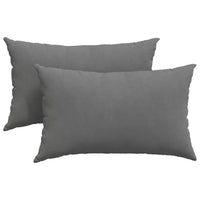 Cuscini da Divano 2 pz-Set di 2 Cuscini per Sofa Grigio scuro 50 x 30 cm Tessuto 105233