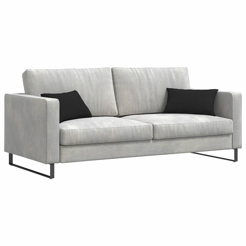 Cuscini da Divano 2 pz-Set di 2 Cuscini per Sofa Nero 50 x 30 cm Tessuto 869341